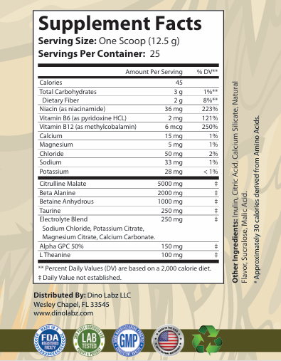 Raptor Juice Non-Stimulant Pre-Workout