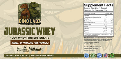 Jurassic Whey 100% Whey Protein Isolate 2lb
